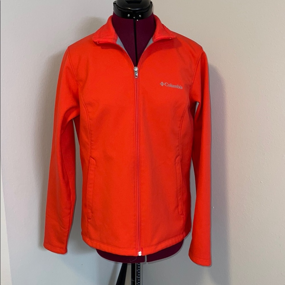 Columbia red Orange Jacket ladies medium EUC